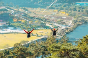 정읍 구절초 지방정원 명물 ‘짚와이어’ 개장