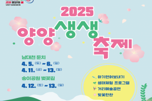 양양의 사계를 여는 봄 축제 ‘2025 양양생생축제’ 개최(축소 운영)