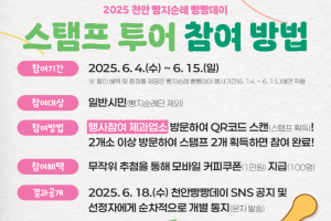 천안시, “스마트폰으로 빵지순례 체험” 모바일 스탬프 투어 운영